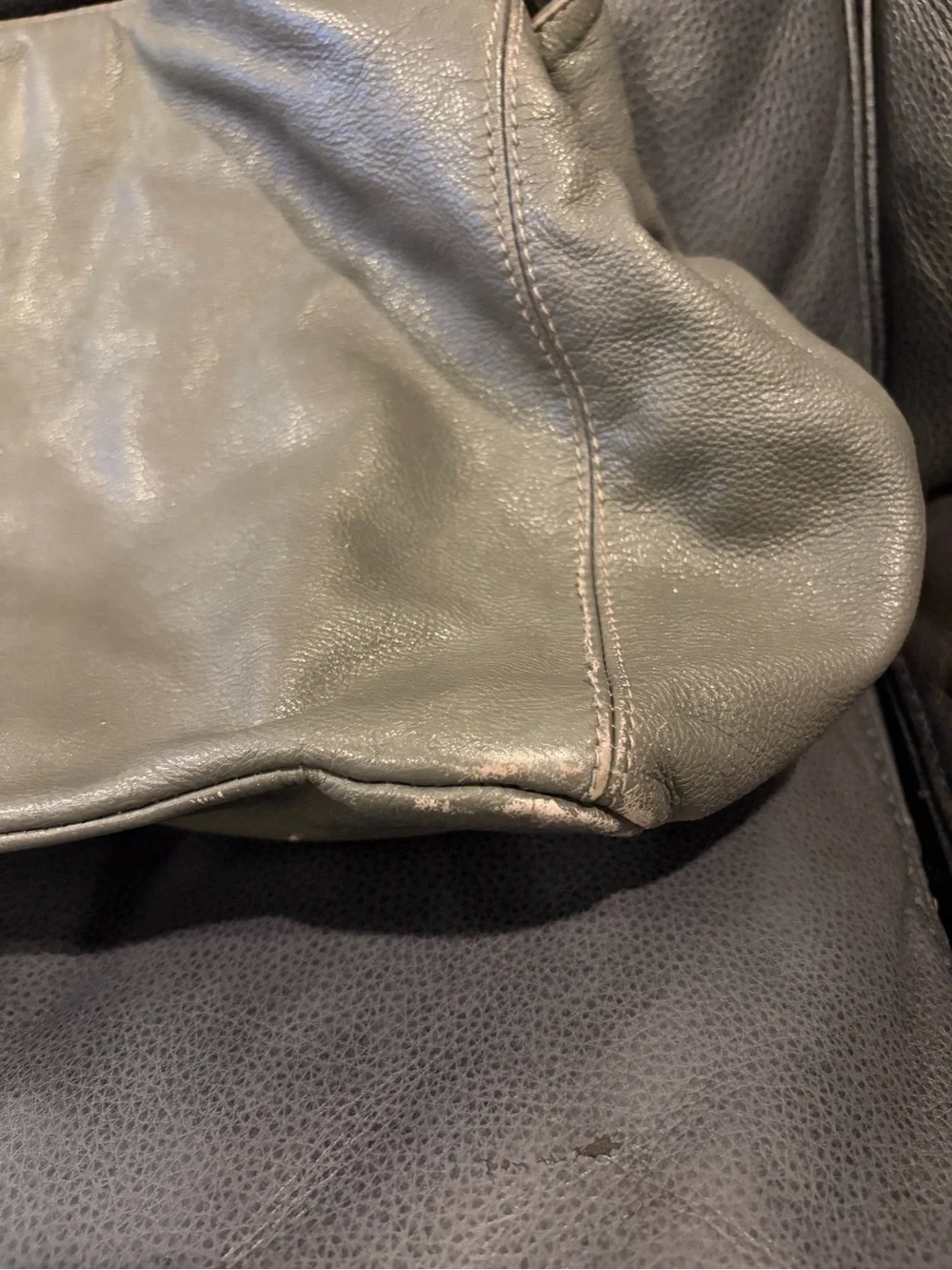 Valentino Olive Green Leather Hobo with Tassel and Gold Hardware